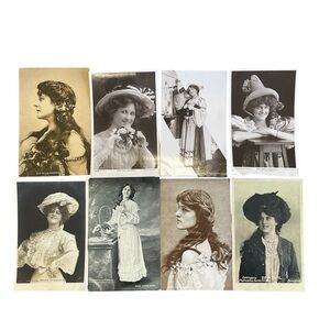 ANTIQUE POSTCARD LOT EDWARDIAN WOMEN STAGE ACTRESSES COSTUMES UNUSED